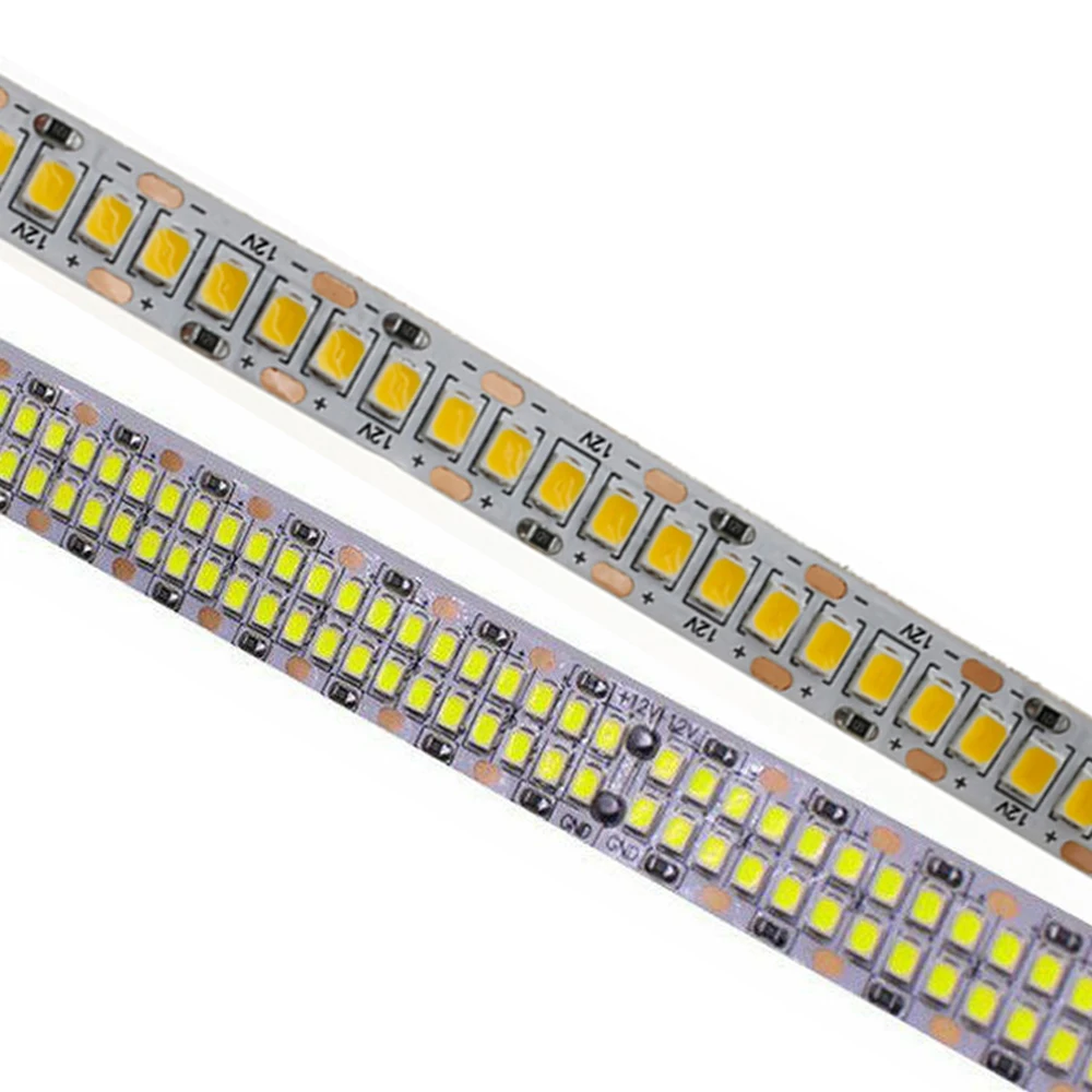 5 м Светодиодная лента 2835 DC 12V 24V Гибкая неоновая Tira 240 светодиодный s/m 480 двухрядный