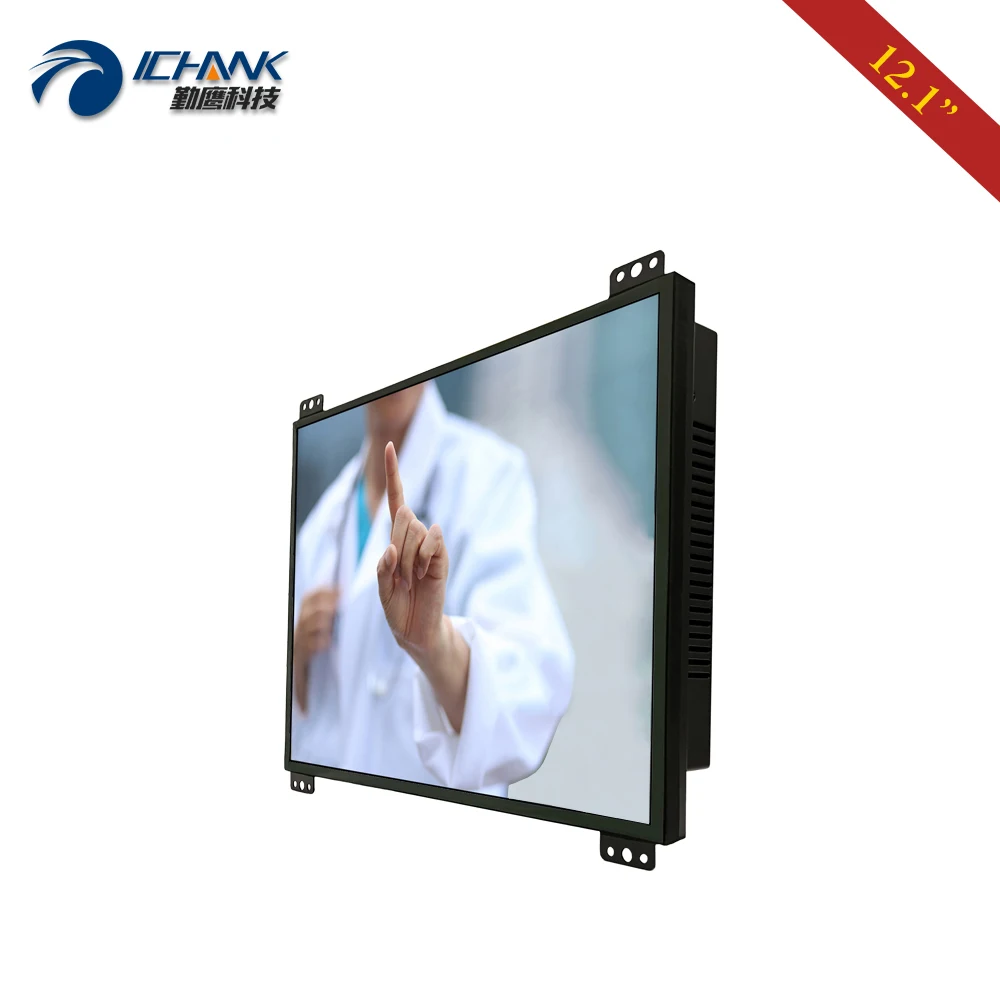 K120TC-DUV2/1" дюймов 1024x768 открытая рамка DVI сенсорный ПК-монитор/12,1" металлический корпус embed-рамка настраиваемый сенсорный ЖК-экран