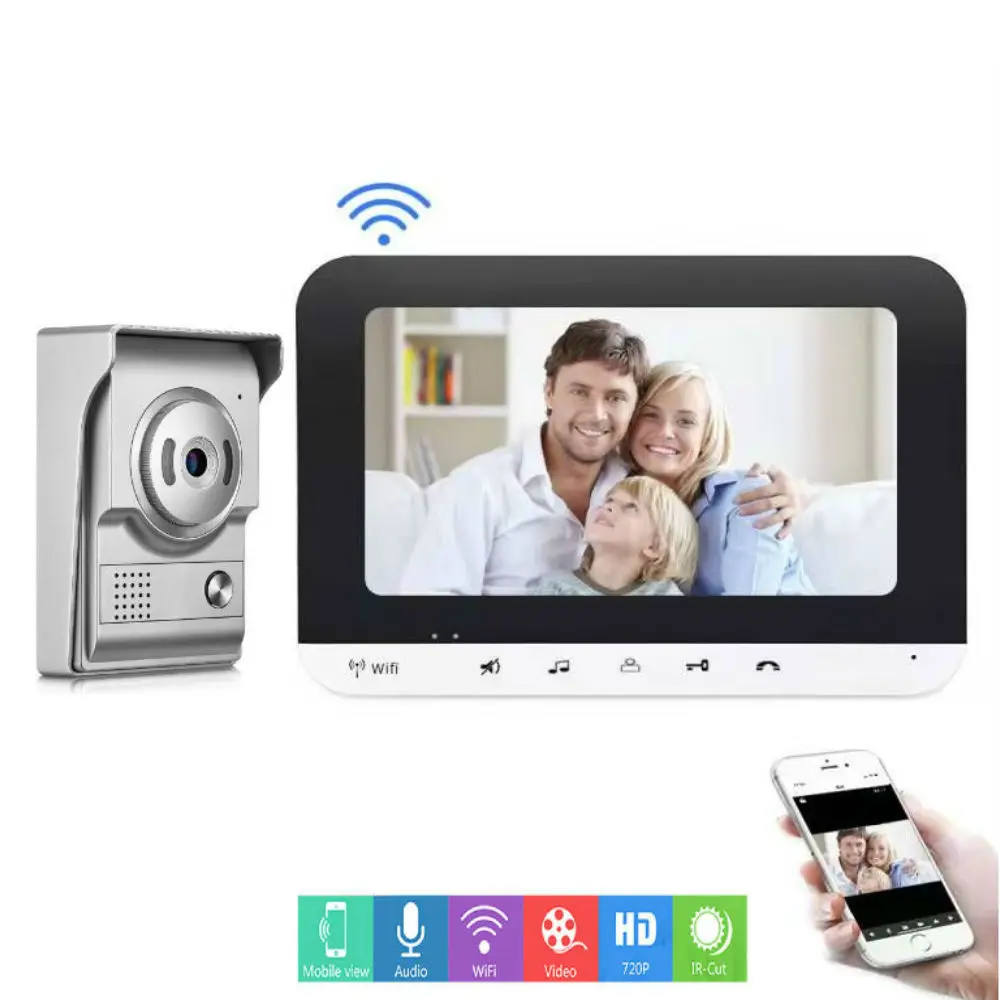Беспроводной Wi-Fi умный IP-видео дверной звонок Запись видео внутренний