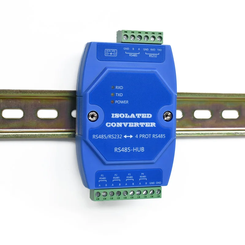 Новый RS485 232 до 4-way оптический изолирующий концентратор