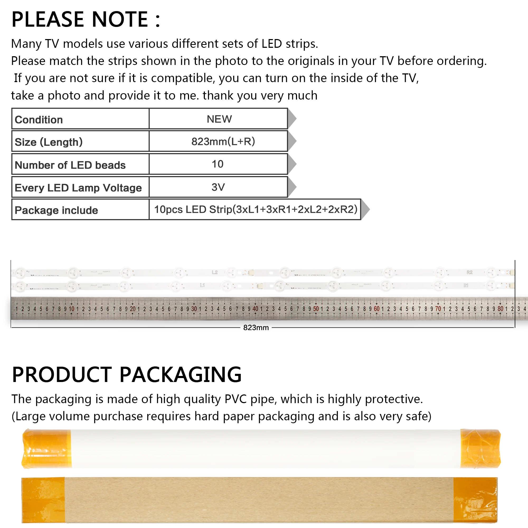 

LED Backlight strip For LG 42LN6150 LC420DUN SF JF U1 U3 R1 42'' DRT 6637L-0025A 6916L-1509A 6916L-1510A 6916L-1506A