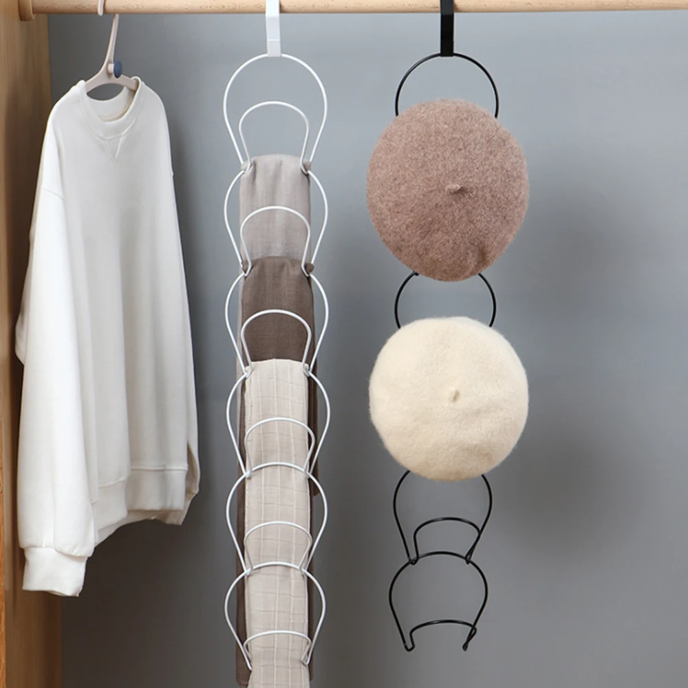 

Wall Mount Baseball Hat Holder Rack Storage Display Behind Door For Closet Hanging Scarf Cap Bag Hanger Organizer Foldable Shelf