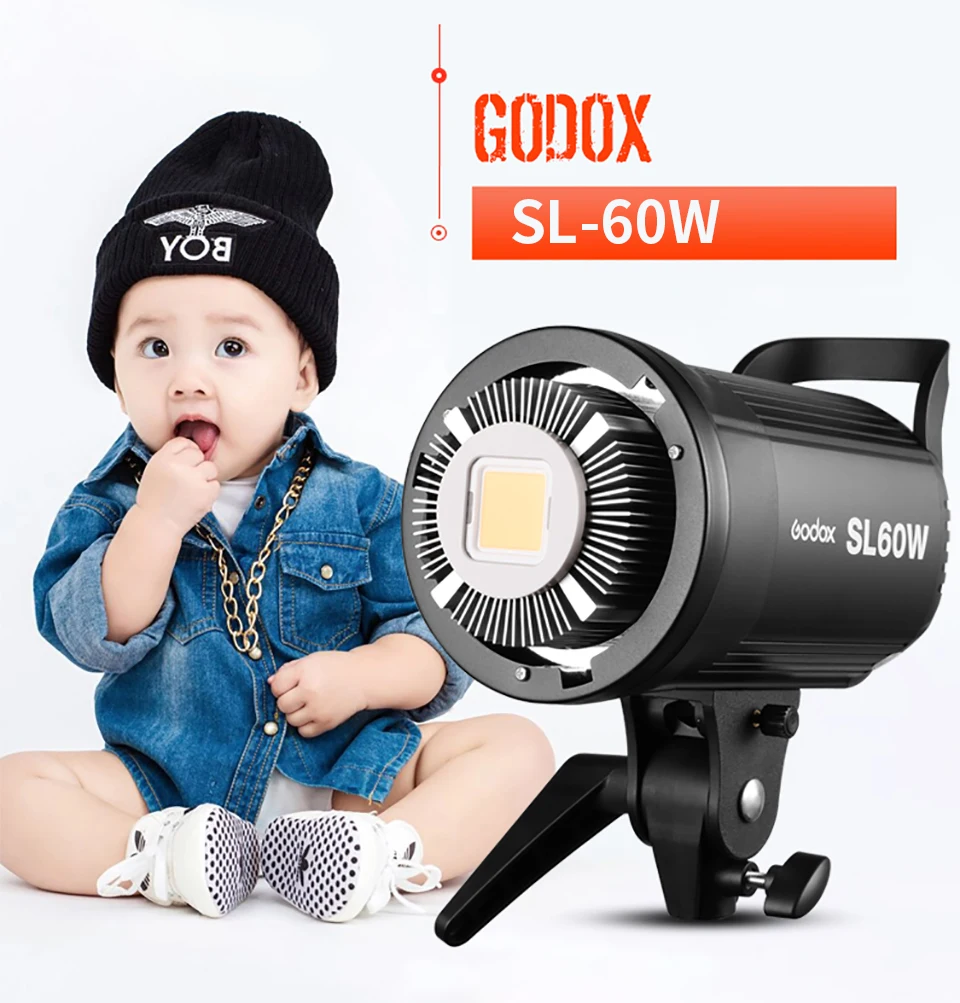 Godox светодиодный видео светильник SL-60W SL-100W SL-150W SL-200W 5600K видео светильник непрерывного светильник на креплении Bowens для видеосъемки в студии Запись