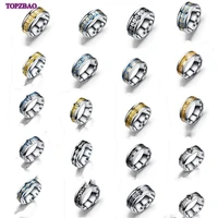 20 style the new stainless steel ring 8mm fashion ring for men blue gold jewelry wholesale