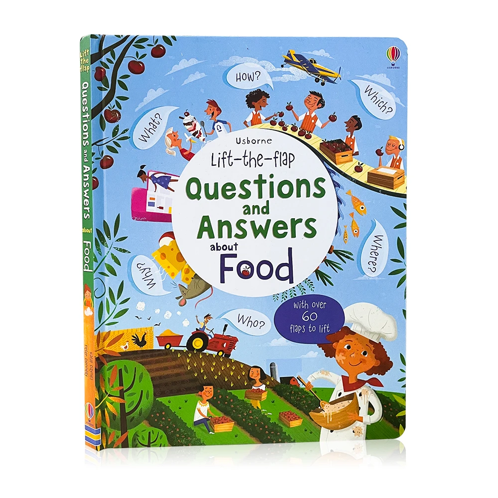 Usborne Questions and Answers about Food In English Educational 3D Picture Books Baby Kids Learning Reading Book Children Learn