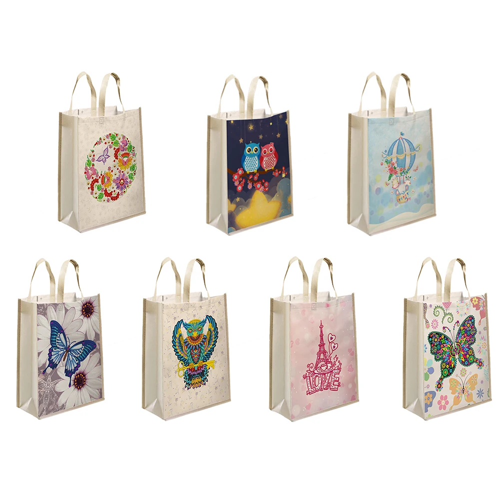 

DIY Diamond Painting Handbag Mosaic Drill Reusable eco Diaman Shopping Storage Bags Foldable Grocery Tote Home Organizer Bag