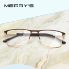 MERRYS дизайн мужские роскошные очки оправа Мужские квадратные оптические Близорукость по рецепту дальнозоркость сплав очки S2034