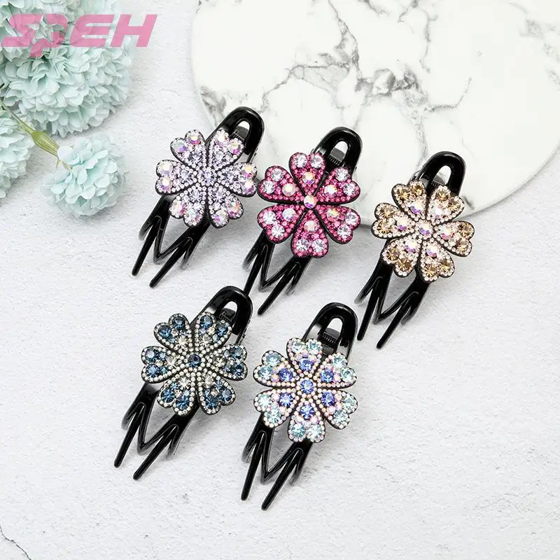 

Новинка 2020 г., большая заколка стразы, женская заколка-клипса для женщин, заколка-клипса для головы матери, утки, головной убор