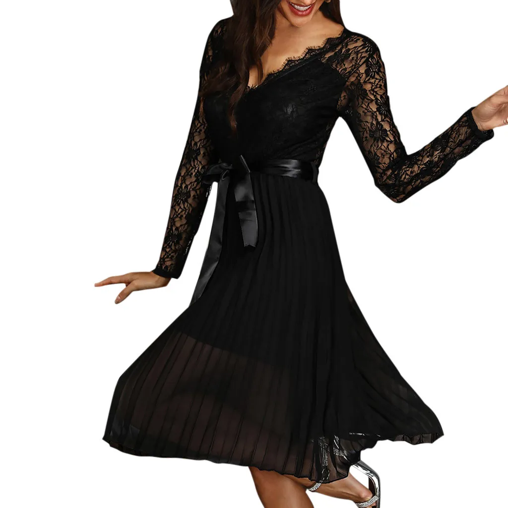 Модное женское летнее весеннее Повседневное платье с v-образным вырезом и