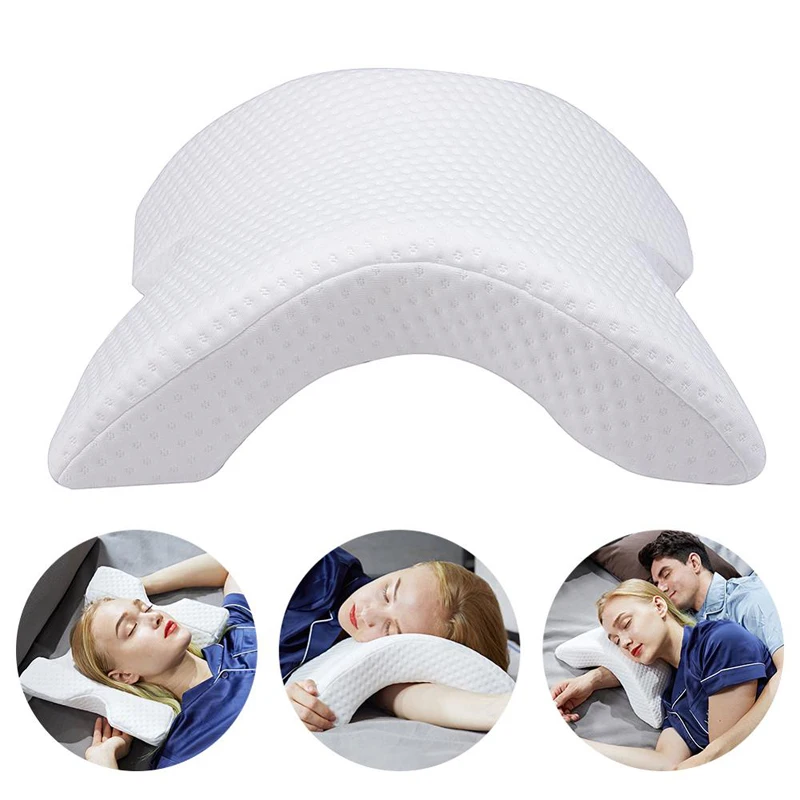 

Arch Curved Memory Foam Sleeping Neck Cervical Pillow With Hollow Design U-Shaped Arm Rest Hand Pillow for Couple Side Sleepers