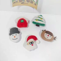 10pcslot cartoon santa elk snowman stuffed toy patches appliques for craft clothes sewing supplies diy hair clip accessories