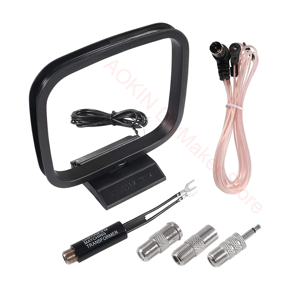 

FM Antenna for Indoor Stereo Receiver Ancable Universal 75 Ohm/300 Ohm FM AM Radio Antenna Kit with Antenna Gender Converter