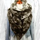 Шарфы, шали, Модный зимний шарф для женщин, мягкий шарф с принтом на пуговицах, повседневные теплые шарфы, шали, шарф