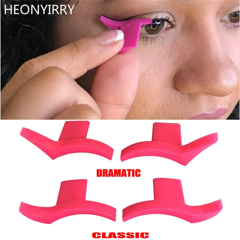 2 шт. подводка для глаз штамп макияжа форма крылья легко носить жидкая Черная