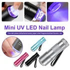 Сушилка для ногтей, миниатюрная светодиодная УФ-лампа, прижимная портативная лампа для ногтей, силиконовая прижимная быстросохнущая лампа для отверждения гель-лака