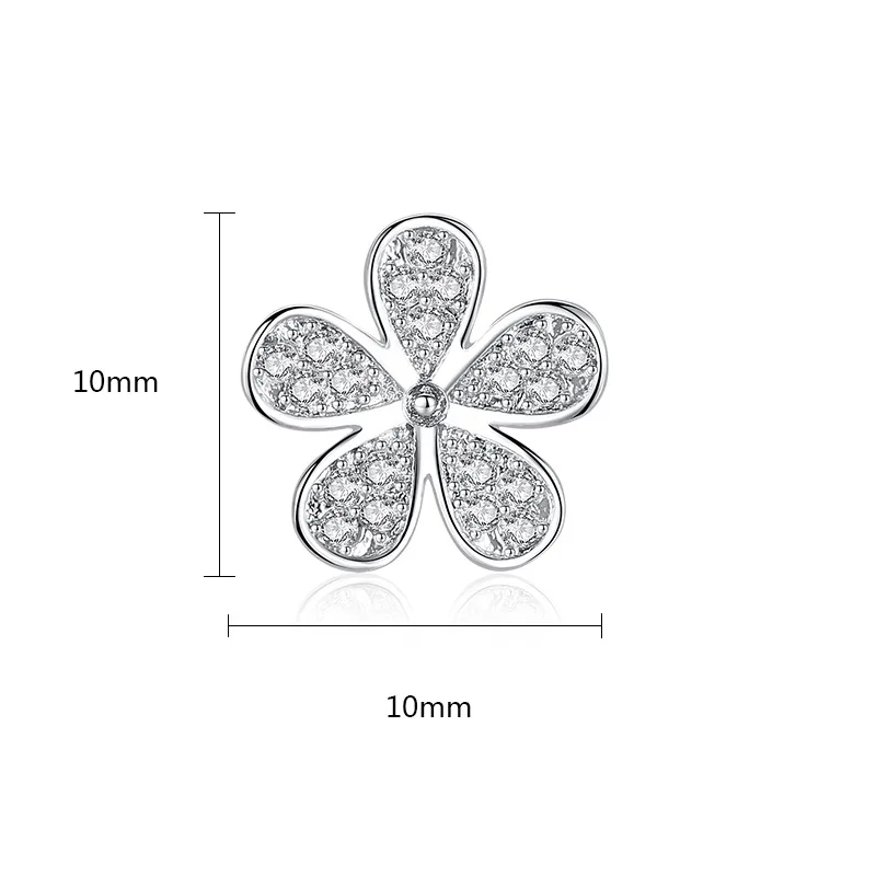Серьги гвоздики женские маленькие с фианитом стильные ювелирные украшения для