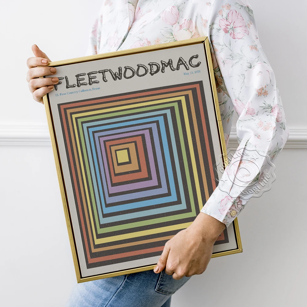 Постер с изображением рок-группы Fleetwood Mac Картина на холсте красочными