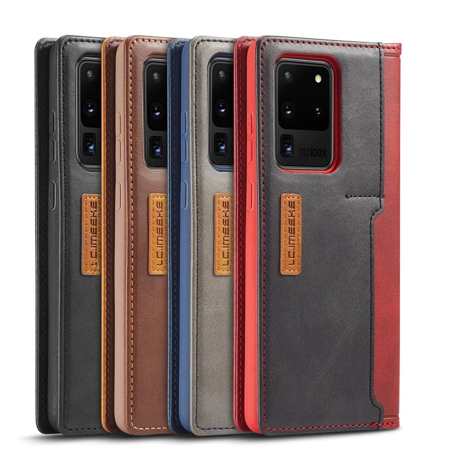 Роскошный кожаный чехол с откидной крышкой для Samsung S20 Ultra S10 S9 S8 NOTE 9 10 Plus + S10e
