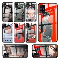 attack on titan ackerman for samsung note 20 10 9 8 ultra lite plus 5g a70 a50 a40 a30 a20 a10 tempered glass phone case