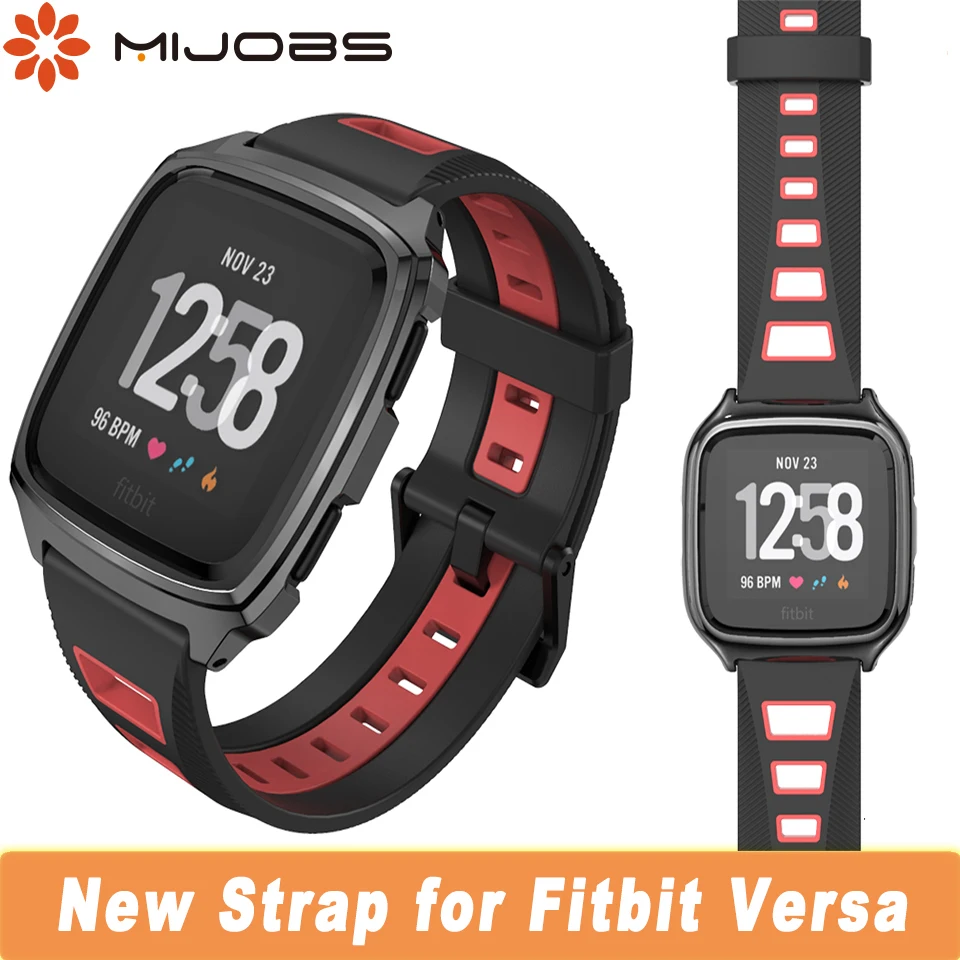 Браслет Mijobs для Fitbit Versa ремешок amazfit bip 2 чехол аксессуары умный