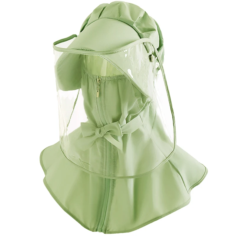 

Women Anti Pollution Removable Protective Cap Reusable Masks Anti-fog Hat Anti-ultraviolet Isolation Mask Sun Hat