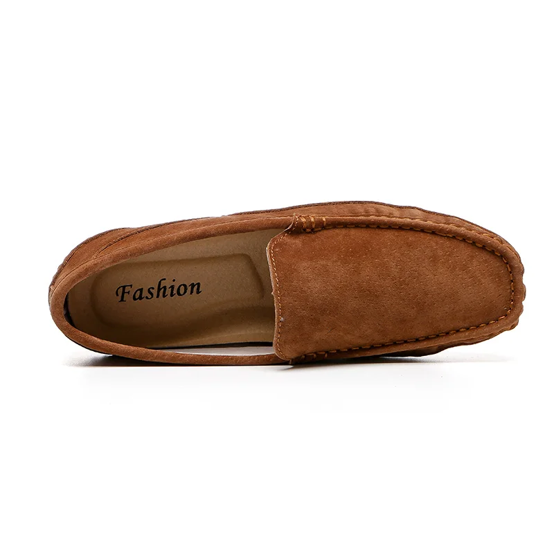 Туфли-Лоферы мужские замшевые летние Нескользящие на плоской подошве | Обувь