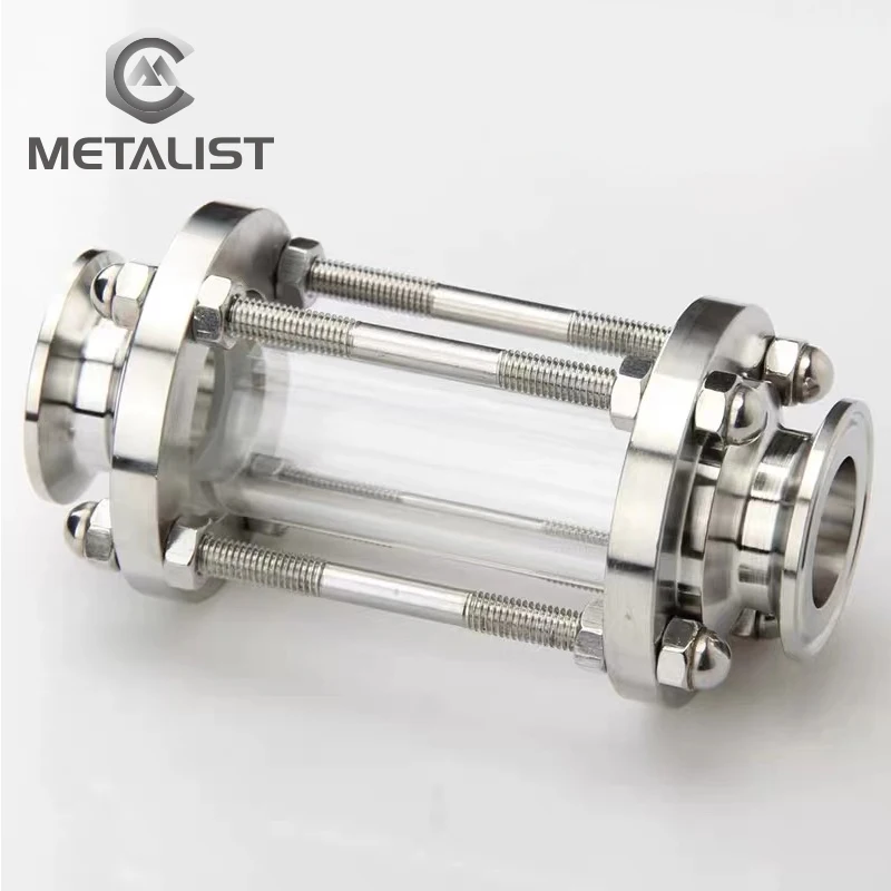 METALIST OD 76mm SS304 Stainless Steel Sanitary Straight Sight Glasses Fitting 3&quot 91mm Tri Clamp For Home Brew | Обустройство