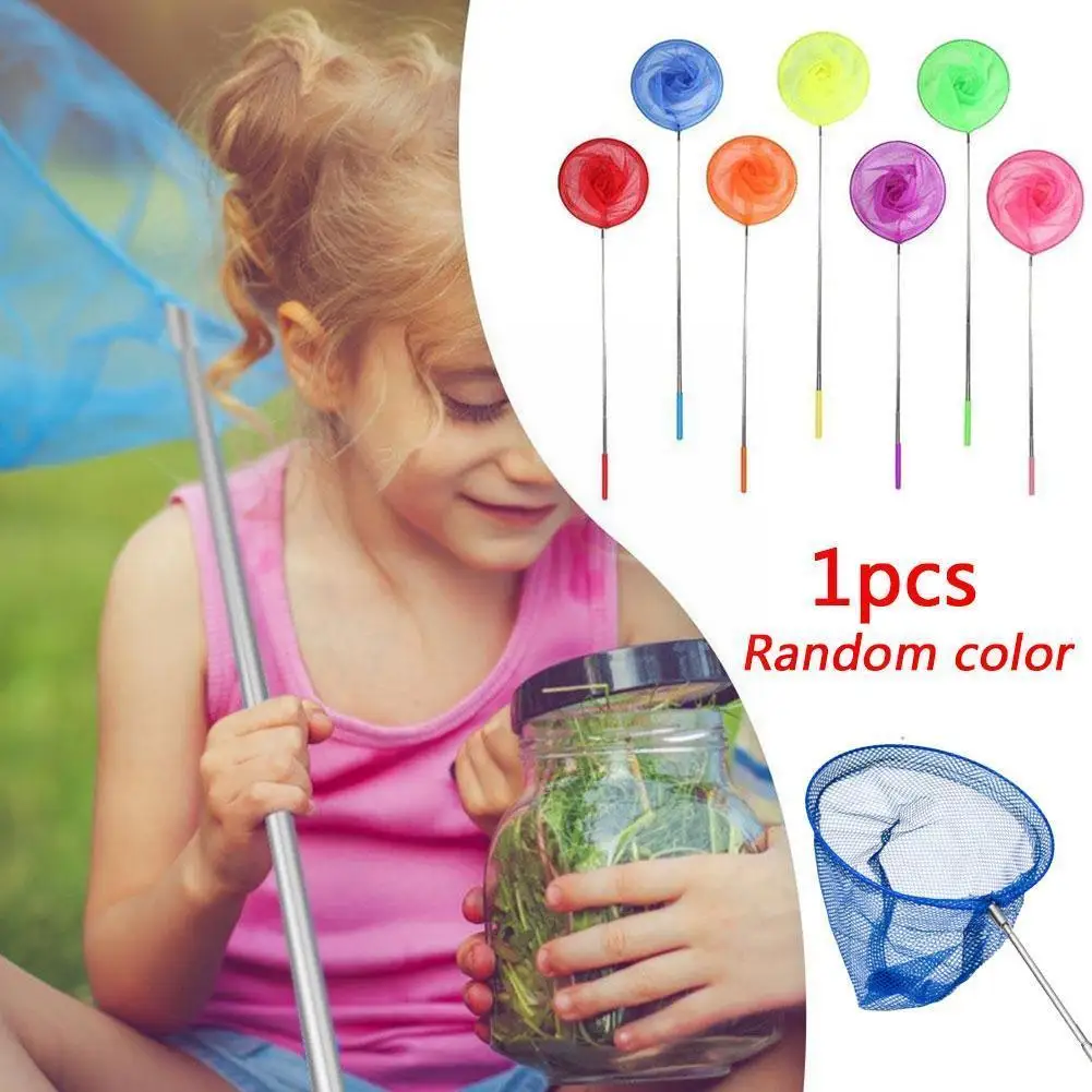 

Children Playing In The Water Fishing Net To Catch Entertainment Dragonflies Toy Butterflies And Steel Retractable X7w0