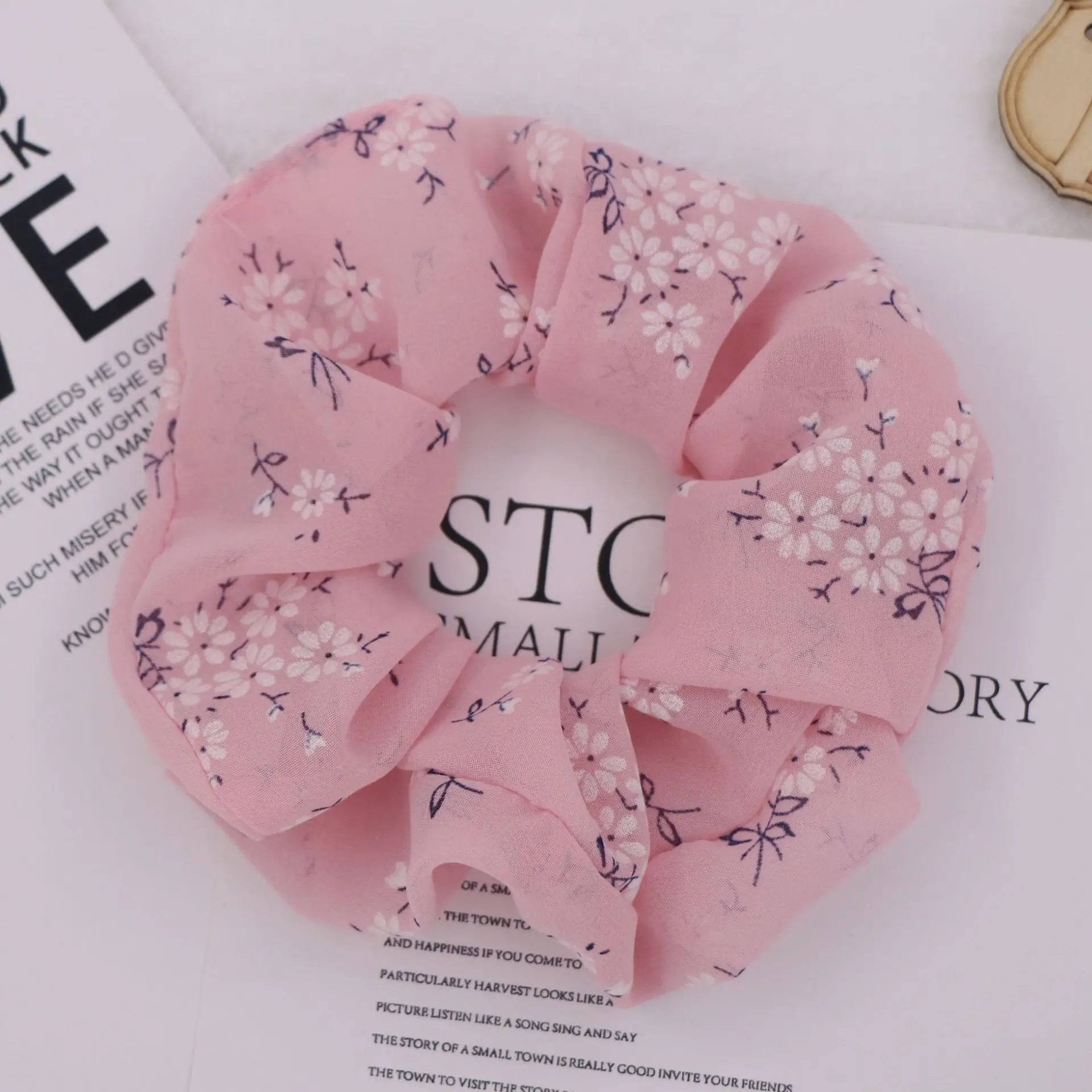 Женский хвостик для волос с милыми цветами модные летние эластичные резинки