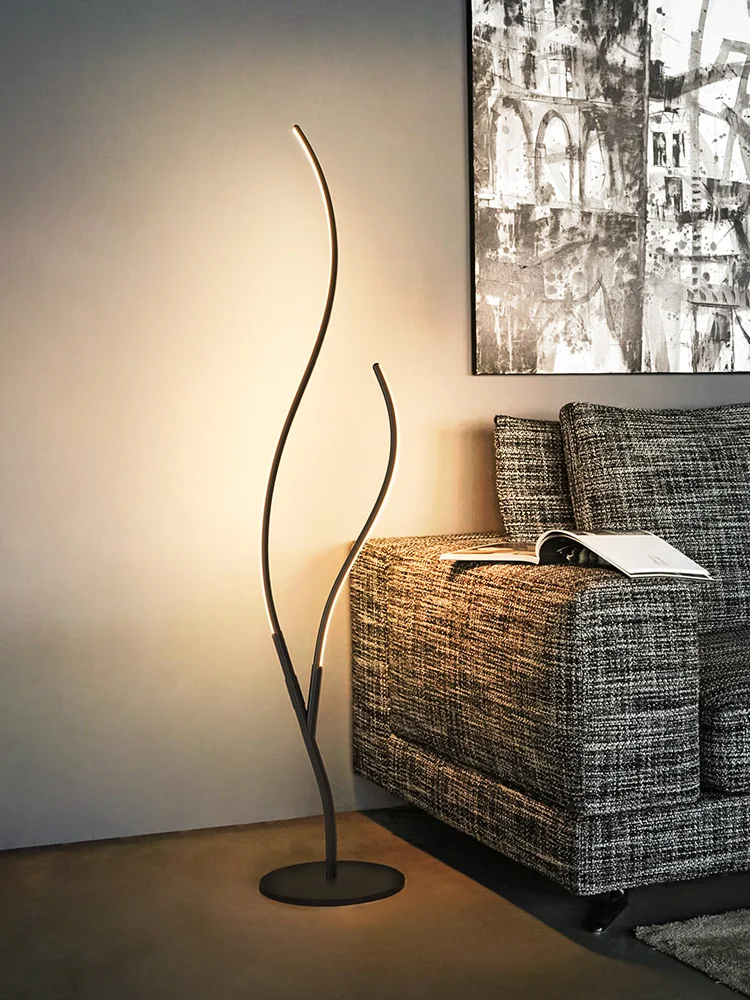 

Modern LED floor lamp standing lamp Nordic living room lamp bedroom bedside lamp LED black/white aluminum standing lamp with rc
