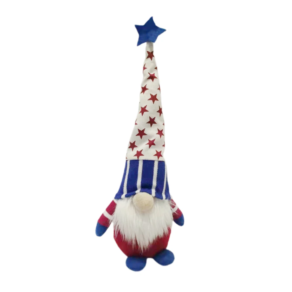 

Gnome Doll Faceless Dolls Patriotic Independence Day Striped Star Dwarf Figurine Children Gift Home Decoration American Flag