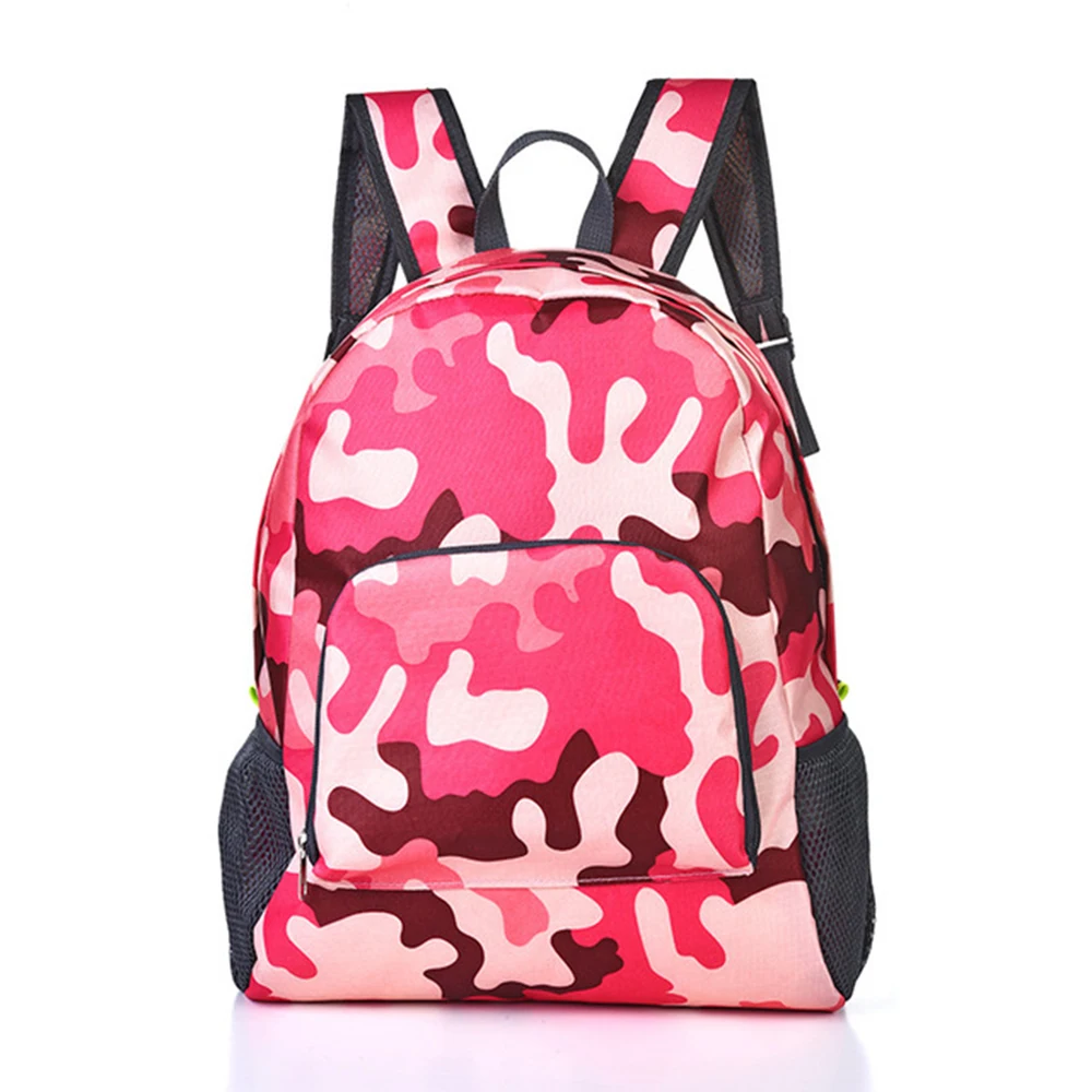 075 pink camo ROEGADYN Спорт на открытом воздухе женский мужской маленький складной рюкзак Водонепроницаемый чехол для рюкзака многофункциональная походная и дорожная сумка - Цвет: 075 pink camo