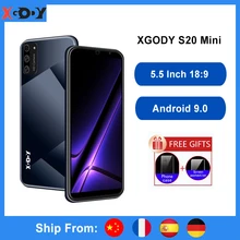 XGODY Celular Smartphone Android 9.0 5.5 Inch 18:9 Full Screen 1GB 8GB Quad Core 5MP Camera 2500mAh GPS WiFi 3G Mobile Phones