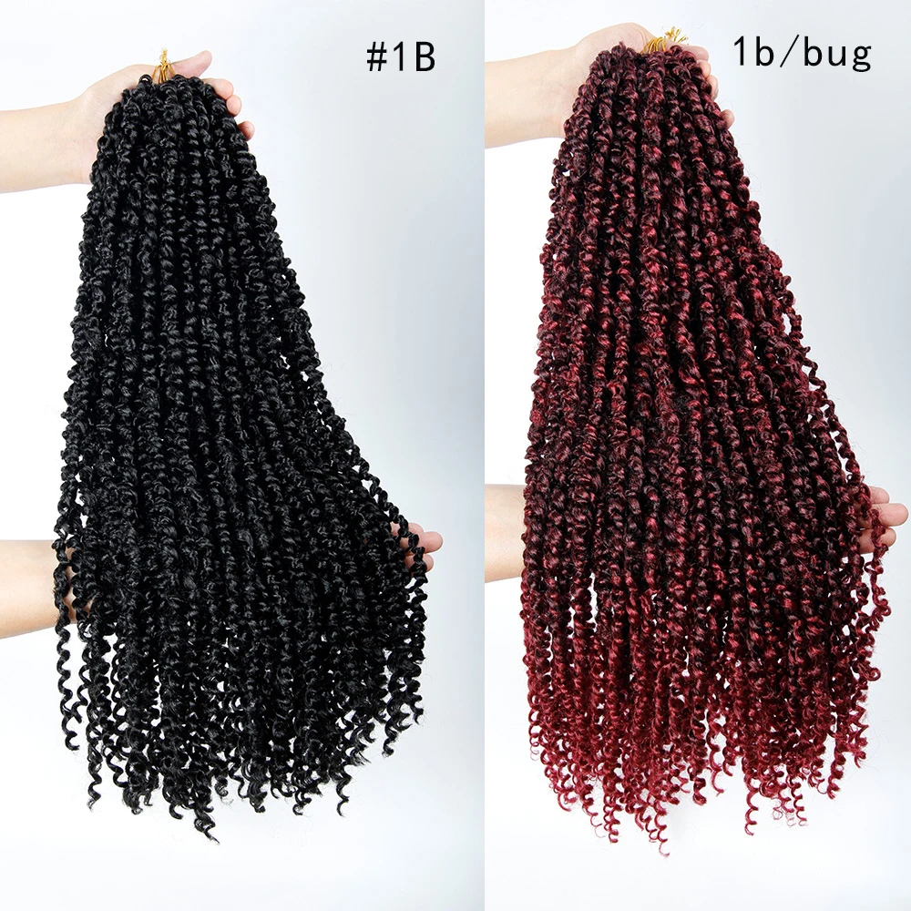 Synthetic Crochet Braids Hair For Passion Twist Pre-Looped Fluffy Ombre 12 18 22 28Inch Pre-Twisted For Black Woman YXCHERISHAIR