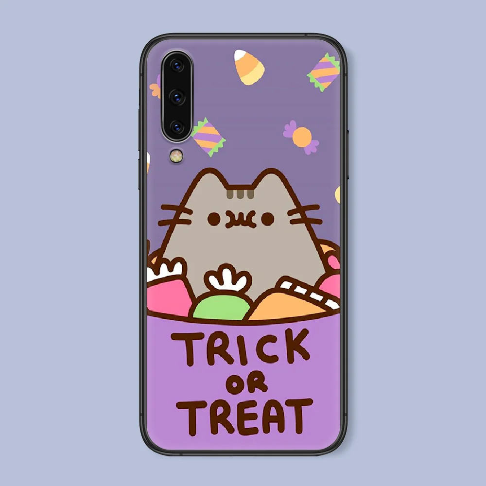

Cute Pusheen Cat Phone Case For Samsung Galaxy A 3 5 7 8 10 20 20E 21S 30 30S 40 50 51 70 71 4G black Prime Painting Cell Soft