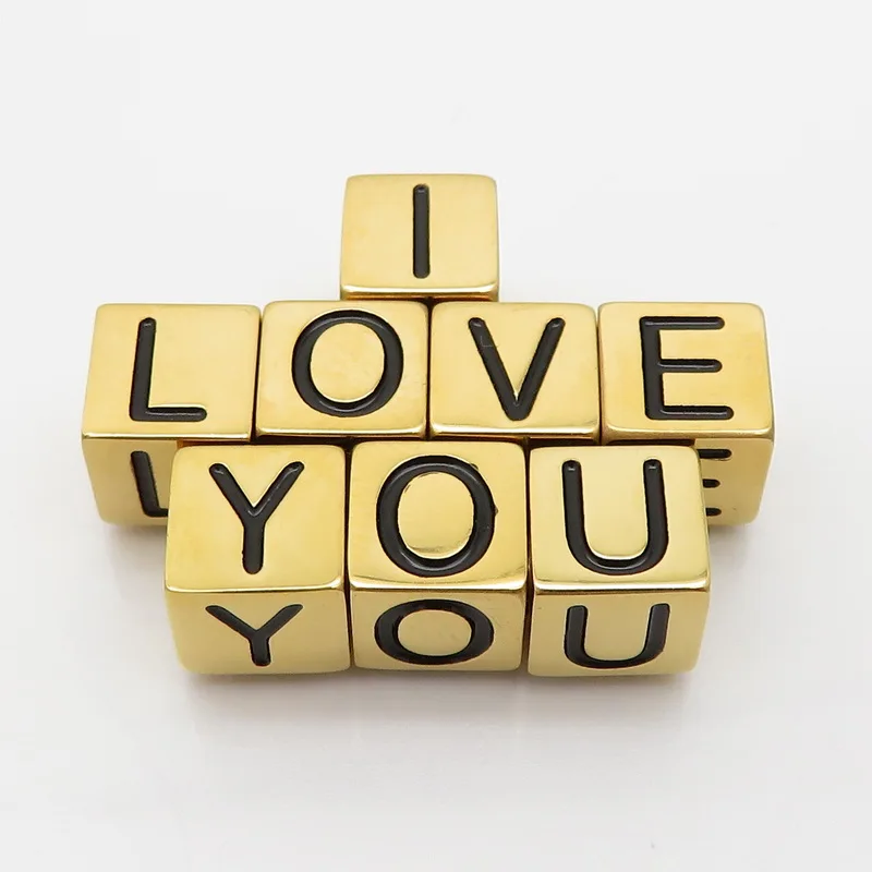 Аксессуары KALEN DIY из нержавеющей стали с покрытием золота, буквы A-Z, подвески для шарма длиной 8 мм с инициалами имени, ювелирные изделия 2020 года.