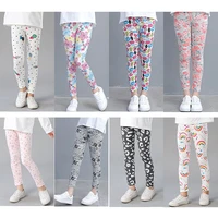 2021 summer new girls pants for children 2 8 years colorful printing flowers girls ankle length pants leggings wholesale