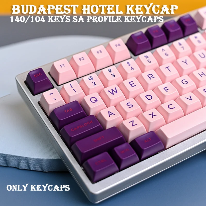 

140/104 Key SA Profile Personalized Keycap Ball Cap Purple Pink Keycaps For Cherry MX Switch Mechanical Keyboard