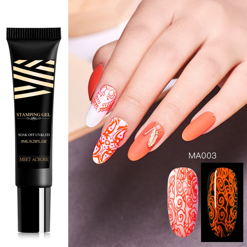 Подходит для 8 мл УФ-гель ногтей неоновый флуоресцентный Гель-лак отмачиваемый