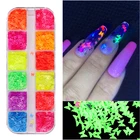 Флуоресцентная бабочка блеск для ногтей 3D Русалка красочные хлопья голографические украшения для ногтей Аксессуары для маникюра