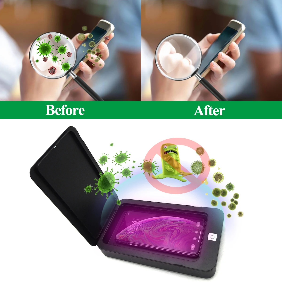 Ультрафиолетовый стерилизатор для мобильного телефона Uvc светильник