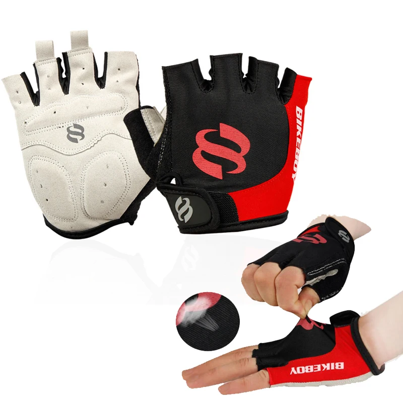 

New Bicycle Half Finger Gloves Shockproof Riding Gloves Outdoor Sports Handcovers Anti-skid Hand Protection Cycling Equipment