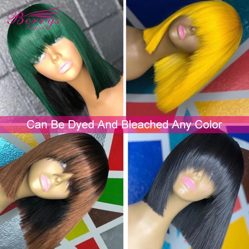 Парик блонд с прямыми волосами на сетке короткий Боб парик из человеческих волос