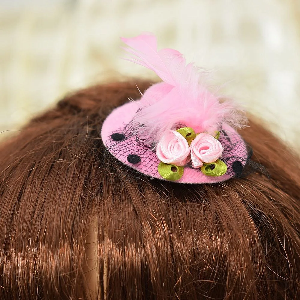 Заколки для волос в форме маленькой шапки двусторонние заколки с начесом детские