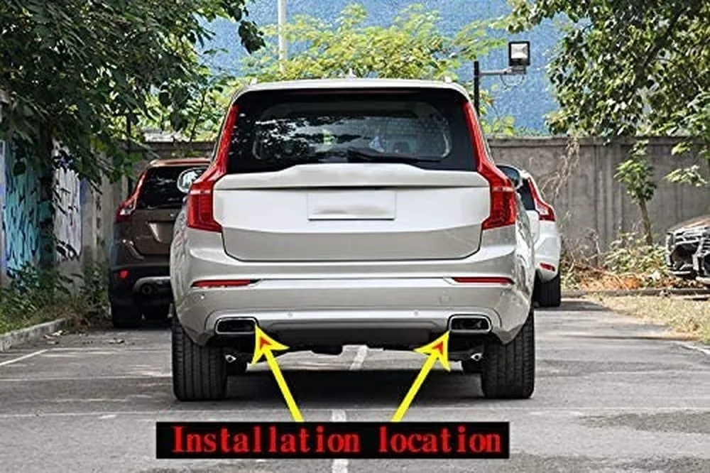 2шт труба из нержавеющей стали выхлопные выходы задняя рамка Накладка для Volvo XC90