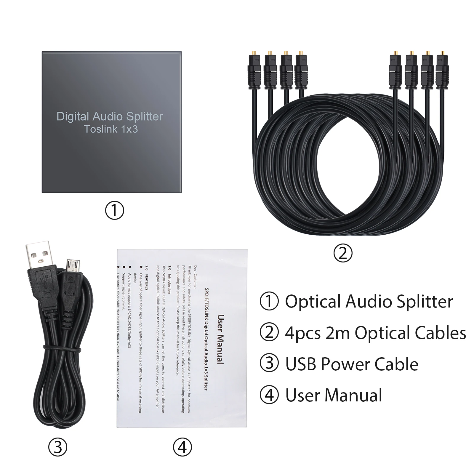 Оптический цифровой аудиосплиттер Neoteck 1x3 Toslink Spdif один вход 3 выхода поддержка LPCM 2