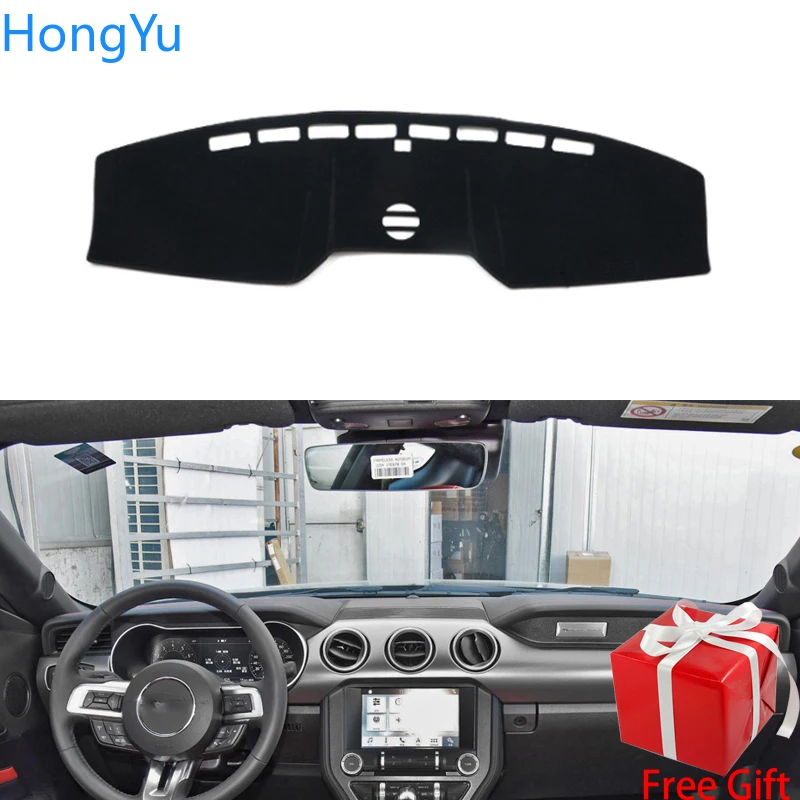 

Car Dashboard Avoid Light Pad Instrument Platform Desk Cover Mats Carpets For Ford Mustang GT F-35 GT350 S-Spec GT500 2015-2018
