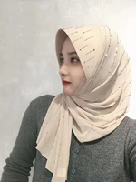 fashion high quality muslim womens hat edge chiffon scarf hot flash rhinestone