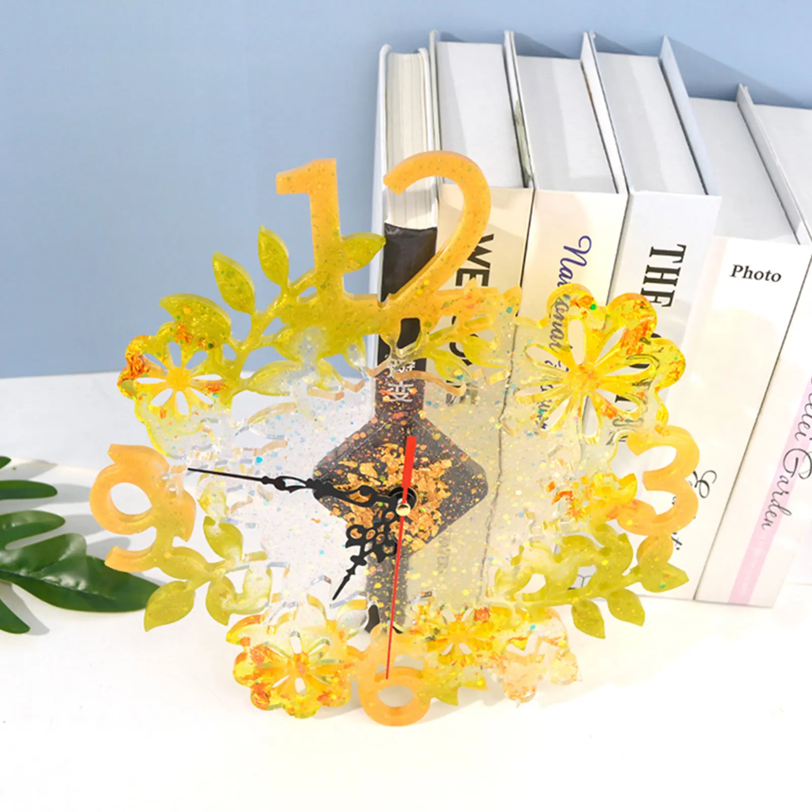 DIY Flower Alarm Clock Molds Silicone Mold For Epoxy Resin Dried Decorative Jewelry Craft |