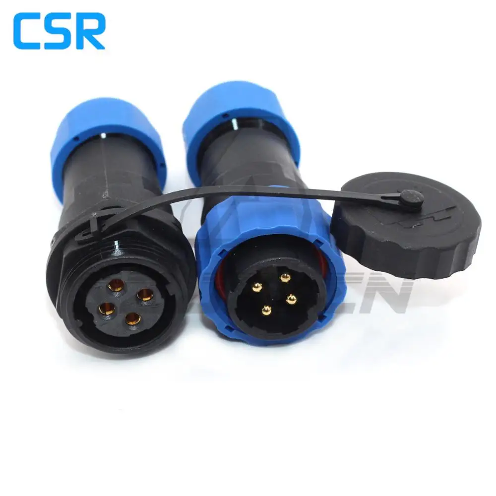 4 контактный водонепроницаемый разъем типа SD20 IP67 промышленный силовой проводной